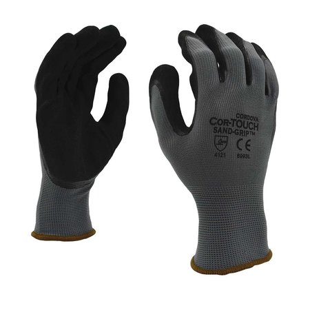 CORDOVA Cordova COR-TOUCH Sandgrip 13-Gauge Nitrile Palm Gloves, Dozen Pair 6993XS